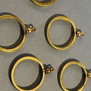 Vintage raw brass Quarter holders